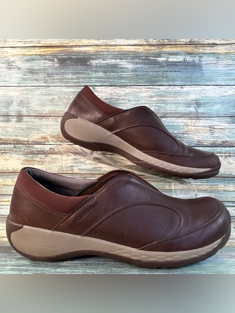Merrell Encore Q2 Moc Slip On Shoes Womens 11 Brown Leather Everyday Casual Shoe